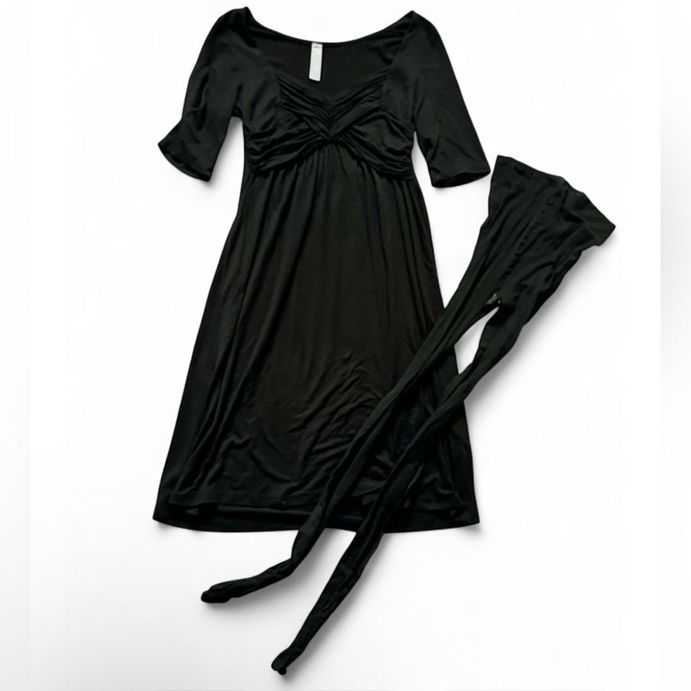Little Black Dress with Matching Tights